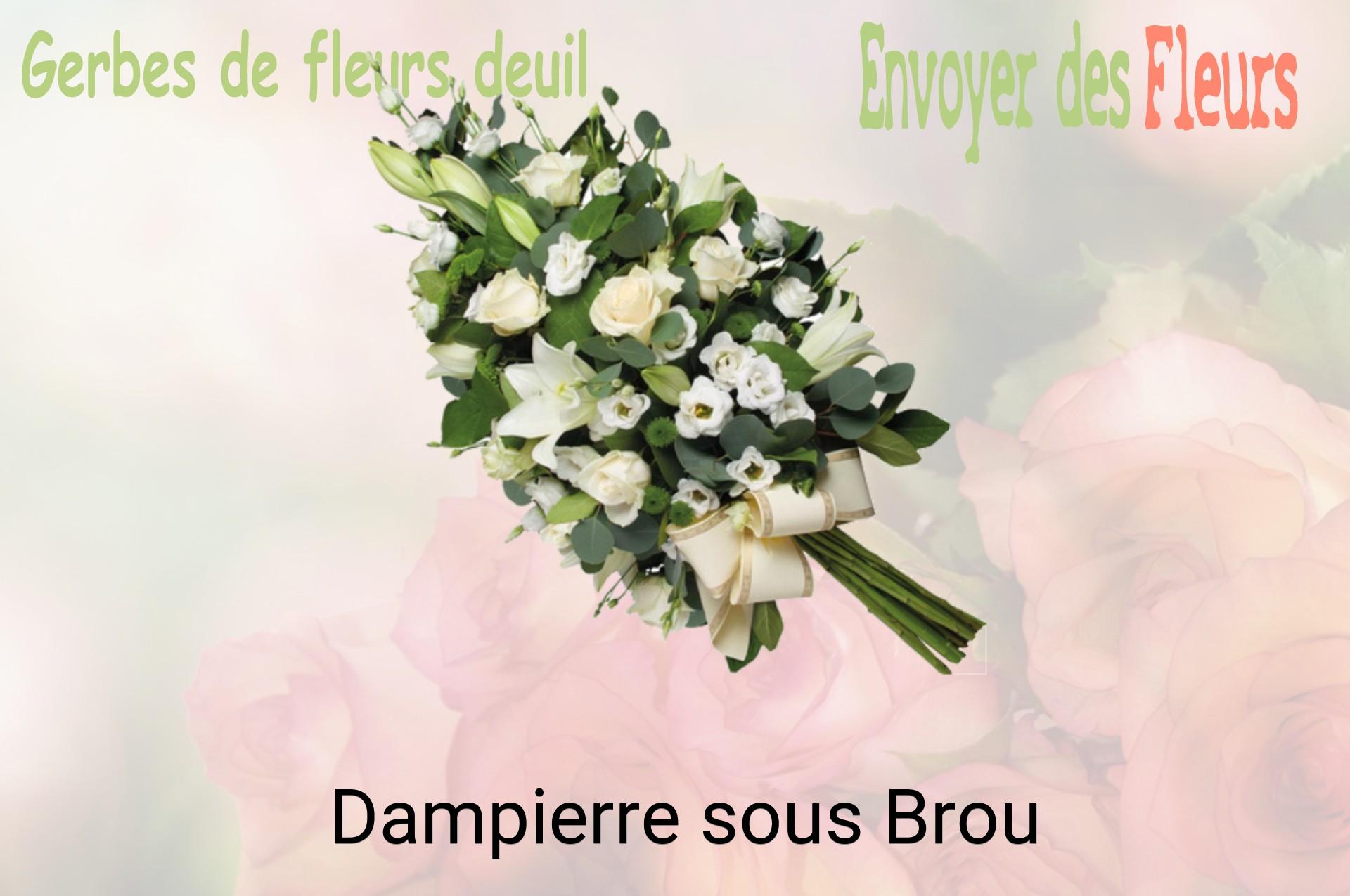 Gerbe de fleurs de deuil livrée à Dampierre-sous-Brou